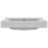 Vidaxl wastafel met overloop 60x46x16 cm keramiek zilverkleurig