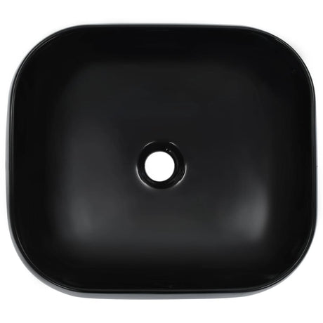 Vidaxl wastafel 44,5x39,5x14,5 cm keramiek zwart