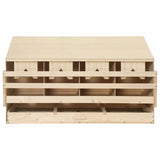 Vidaxl kippenlegkast 4 compartimenten 106x40x59 cm massief grenenhout