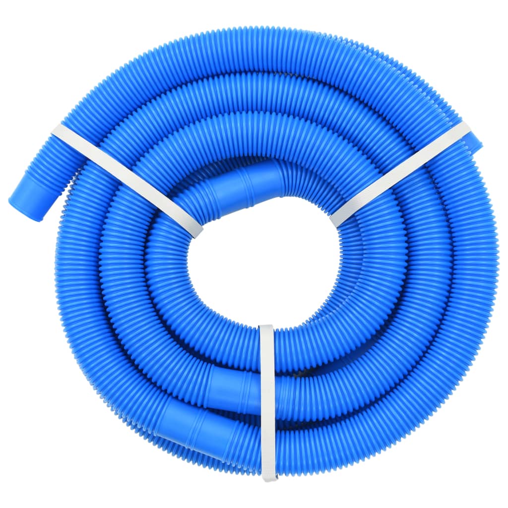 VidaXL Zwembadslang met klemmen 38 mm 6 m blauw