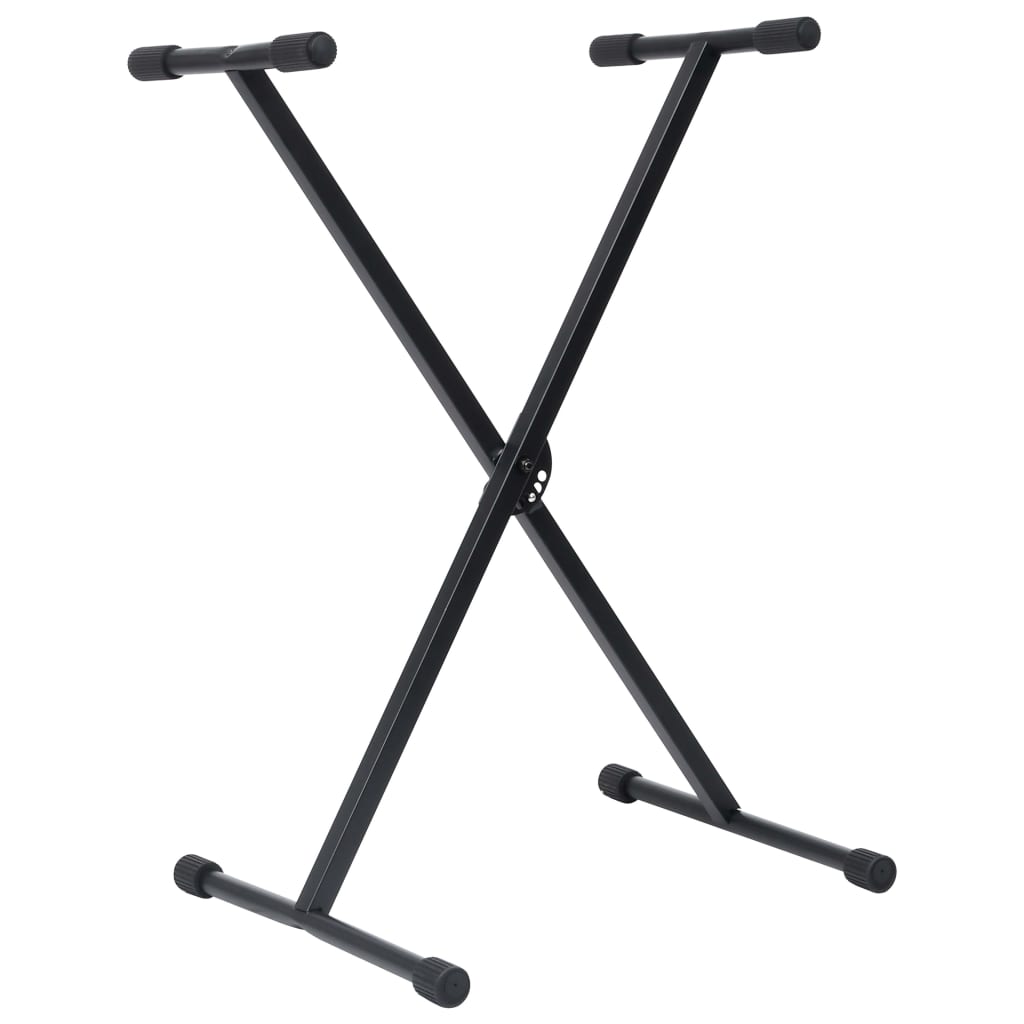 Vidaxl keyboardstandaard en -kruk zwart