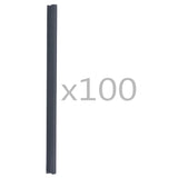 Vidaxl 100 st schuttingstrookklemmen pvc antraciet