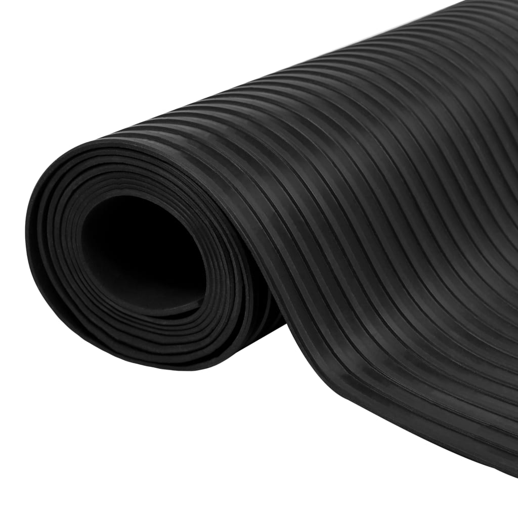 Vidaxl vloermat anti-slip 3 mm 1,5x2 m rubber brede ribbel