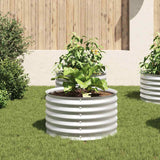 Vidaxl plantenbak verhoogd 80x80x44 cm gegalvaniseerd staal zilver
