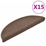 Vidaxl 15 st trapmatten 56x17x3 cm koffiebruin