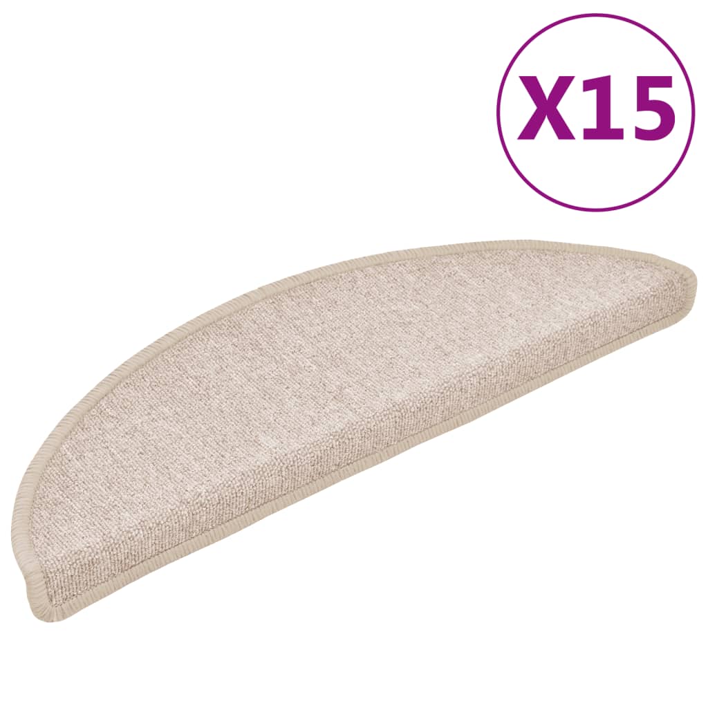 Vidaxl 15 st trapmatten 56x17x3 cm taupe