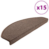 Vidaxl 15 st trapmatten 65x24x4 cm koffiebruin