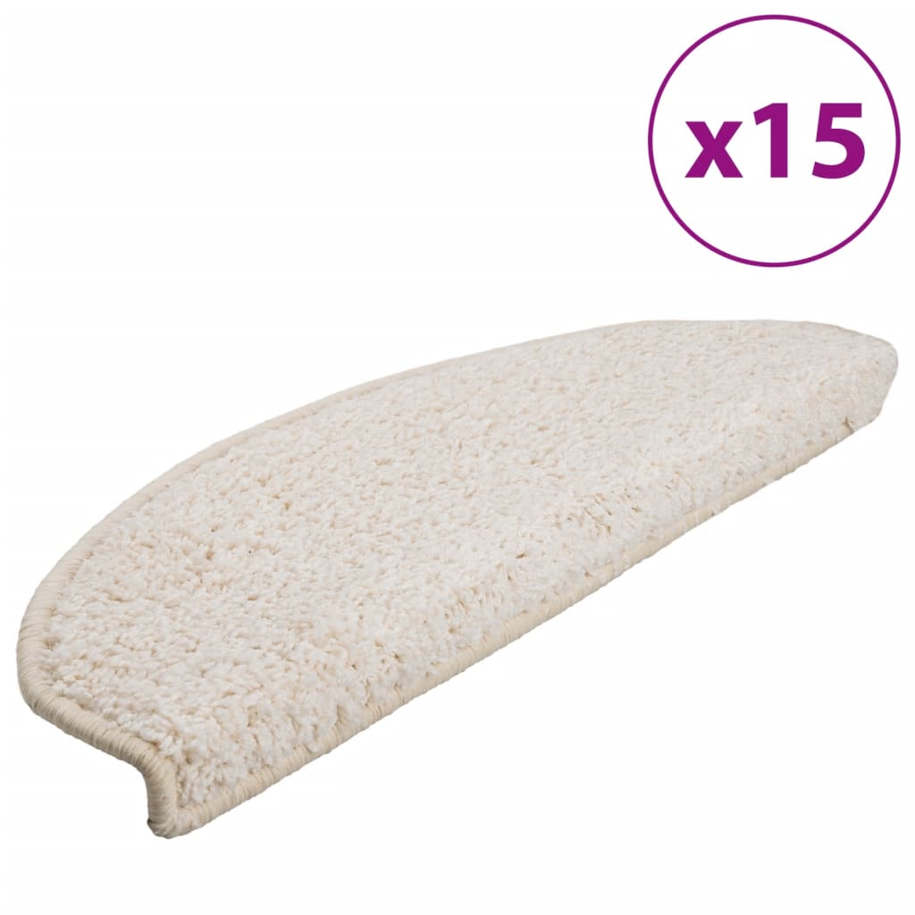 Vidaxl trapmatten 15 st 65x21x4 cm wit