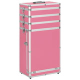 Vidaxl make-up trolley aluminium roze