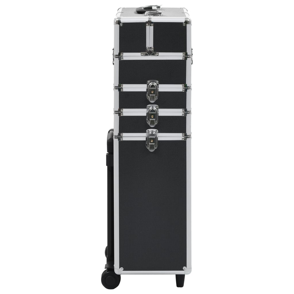 Vidaxl make-up trolley aluminium zwart