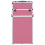 Vidaxl make-up trolley aluminium roze
