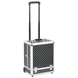 VidaXL Make-up trolley 35x29x45 cm aluminium zwart