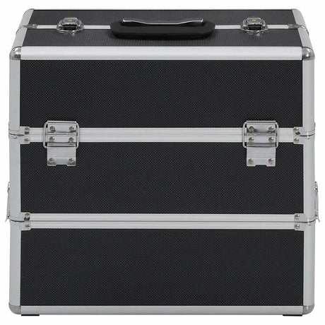 Vidaxl make-up koffer 37x24x35 cm aluminium zwart