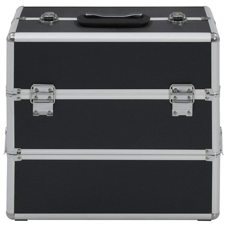 Vidaxl make-up koffer 37x24x35 cm aluminium zwart
