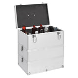 Vidaxl make-up koffer 37x24x40 cm aluminium zilverkleurig