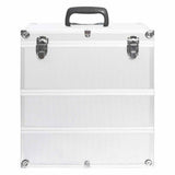 Vidaxl make-up koffer 37x24x40 cm aluminium zilverkleurig