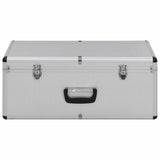 Vidaxl opbergkoffers 2 st aluminium zilverkleurig