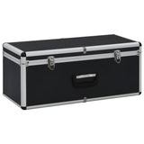 Vidaxl opbergkoffers 3 st aluminium zwart