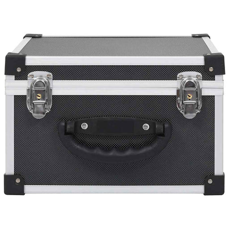 Vidaxl cd-koffer voor 40 cd's aluminium abs zwart