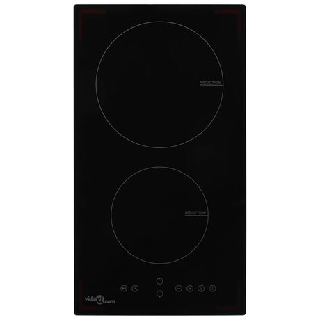 Vidaxl inductiekookplaat met 2 kookzones aanraakbediening 3500 w glas