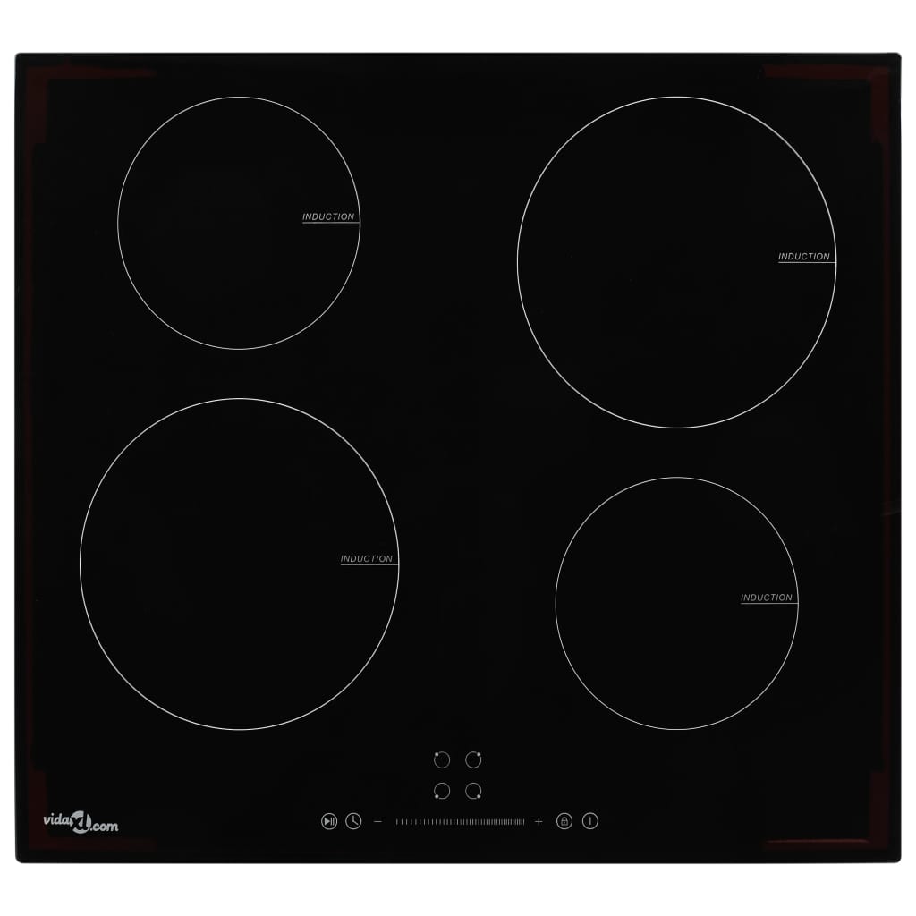 Vidaxl inductiekookplaat met 4 kookzones aanraakbediening 7000 w glas