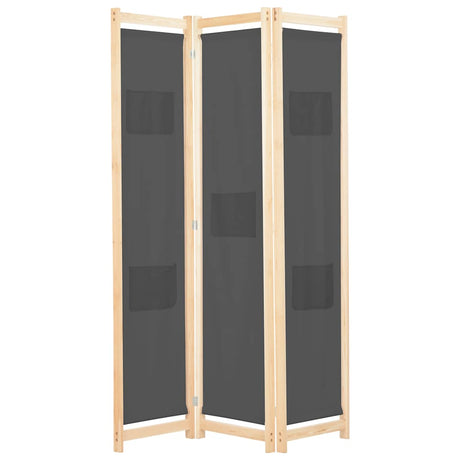 Vidaxl kamerscherm met 3 panelen 120x170x4 cm stof grijs