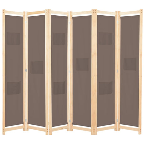 Vidaxl kamerscherm met 6 panelen 240x170x4 cm stof bruin