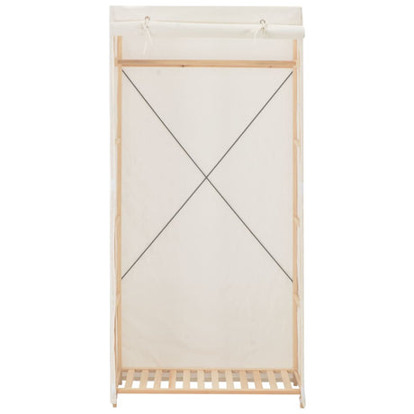 Vidaxl kledingkast 79x40x170 cm stof wit