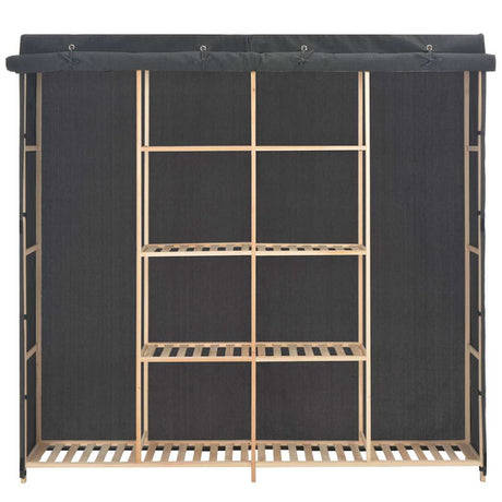 Vidaxl kledingkast 173x40x170 cm stof grijs