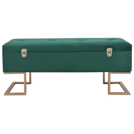 Vidaxl bankje met opbergvak 105 cm fluweel groen
