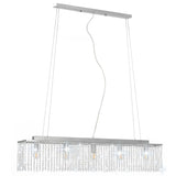 Vidaxl plafondlamp met kristallen kralen 104 cm zilverkleurig