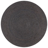 Vidaxl vloerkleed handgemaakt rond 90 cm jute donkergrijs