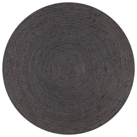 Vidaxl vloerkleed handgemaakt rond 150 cm jute donkergrijs
