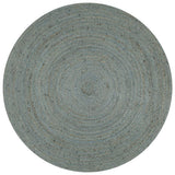 Vidaxl vloerkleed handgemaakt rond 120 cm jute olijfgroen