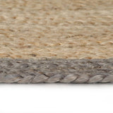 Vidaxl vloerkleed handgemaakt met grijze rand 150 cm jute