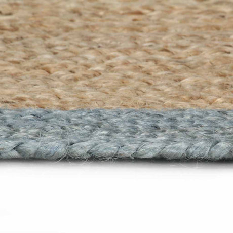 Vidaxl vloerkleed handgemaakt met olijfgroene rand 150 cm jute