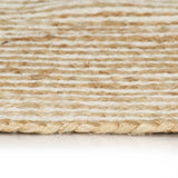 Vidaxl vloerkleed handgemaakt met spiraal ontwerp 90 cm jute wit