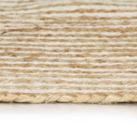 Vidaxl vloerkleed handgemaakt met spiraal ontwerp 120 cm jute wit