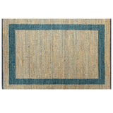 VidaXL Vloerkleed handgemaakt 80x160 cm jute blauw