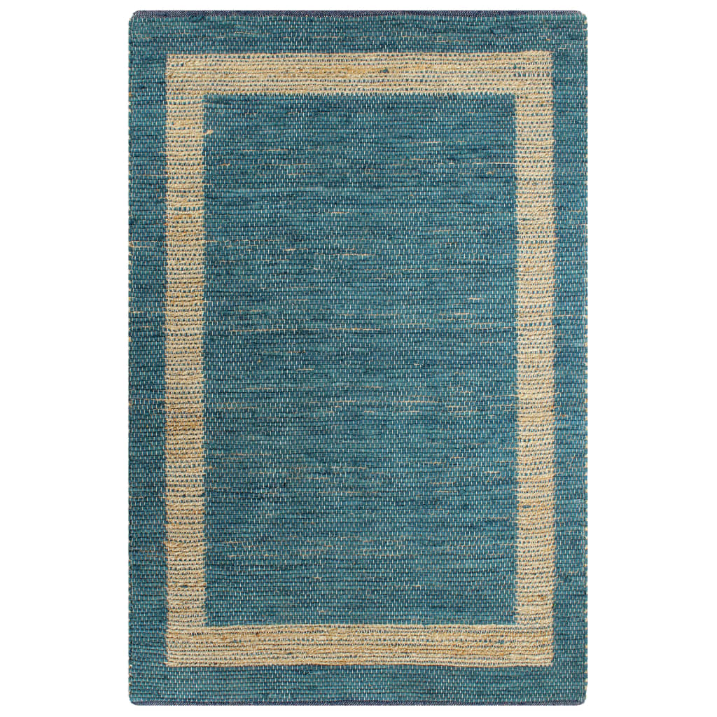 Vidaxl vloerkleed handgemaakt 120x180 cm jute blauw