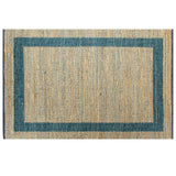 Vidaxl vloerkleed handgemaakt 120x180 cm jute blauw