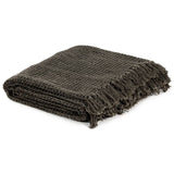 Vidaxl plaid 220x250 cm katoen antraciet en bruin