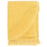 Vidaxl plaid 220x250 cm katoen mosterdgeel