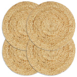 Vidaxl placemats 4 st rond 38 cm jute natuurlijk