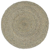 Vidaxl placemats 6 st rond 38 cm jute effen grijs