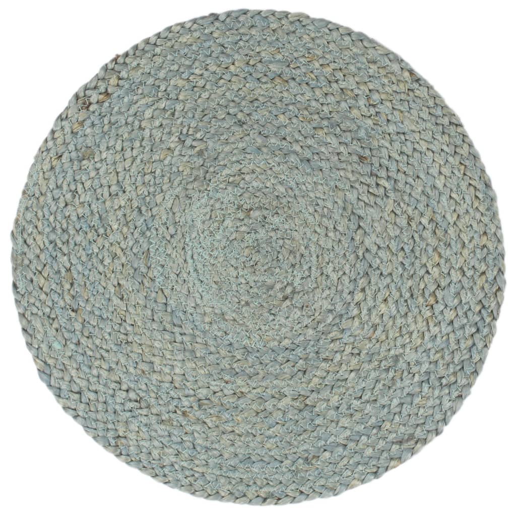 Vidaxl placemats 4 st rond 38 cm jute olijfgroen