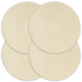 Vidaxl placemats 4 st rond 38 cm katoen natuurlijk