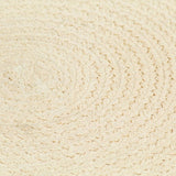 Vidaxl placemats 4 st rond 38 cm katoen natuurlijk