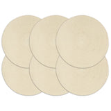 Vidaxl placemats 6 st rond 38 cm katoen natuurlijk