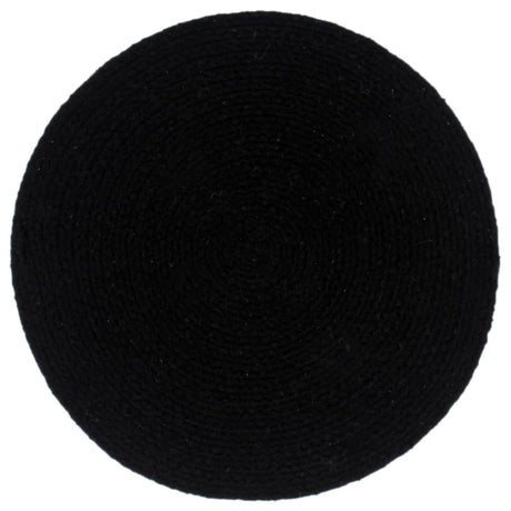 Vidaxl placemats 4 st rond 38 cm katoen effen zwart